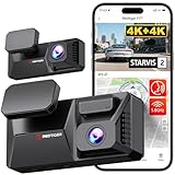 REDTIGER F77 4K+4K Front and Rear Dash Cam with HDR, Dual STARVIS 2 IMX678 Sensor, Voice Control Dash Camera for Cars with 128GB eMMC Storage, 5.8GHz WiFi, 4'' Touch Screen, 24H Parking Mode