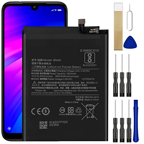 DDONG Replacement Battery BN46 for Xiaomi Redmi Note 8/ Note 8T Battery Free Adhesive Tool