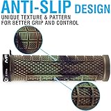 Marque Grapple Mountain Bike Handlebar Grips – Single Lock-On Ring MTB and BMX Bicycle Handle Bar with Non-Slip Grip (Jungle Camo)