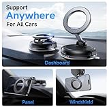 Car Phone Holder for Magsafe [78+LBS Strongest Suction & 2400gf Strongest Magnetic] 360° Adjustable Car Phone Mount, Cell Phone Holders for Your Car for All Smartphones & All Car Models (Carbon Fiber)