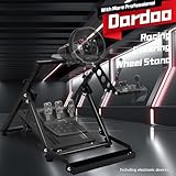 Dardoo X Frame Racing Wheel Stand Foldable Fit for Logitech G25, G27, G29, G920 Thrustmaster T300RS GT Adjustable Racing Simulator Steering,NOT Included Wheel Pedal Handbrake and Shifter