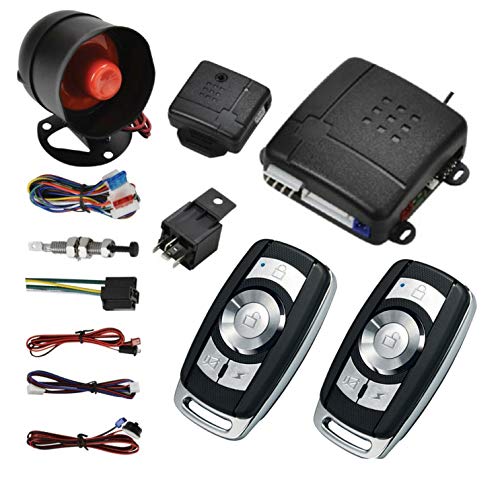 MASO Car Central Lock Universal Auto Remote Central Kit Vehicle Door Lock with Shock Sensor + Contorl Box + 2 Replacement Remote Contorl for Car Central Door Lock