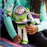 Disney Store Official Buzz Lightyear Interactive Talking Action Figure from Toy Story, Features 10+ English Phrases, Interacts with Other Figures and Toys