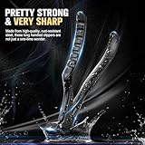 FERYES Ergonomic Non-Slip Long Handle Nail Clippers for Seniors, Unique Angled Head Curve Wide Jaw Opening Toenail Clipper with Catcher for Thick Toenails and Fingernails