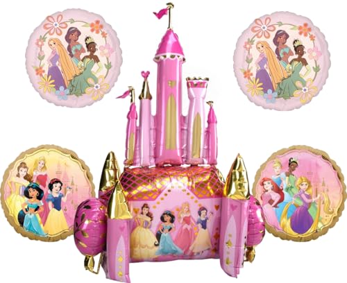 Princess Theme Birthday Party Supplies Once Upon A Time Castle Airwalker Balloon Bouquet Decorations