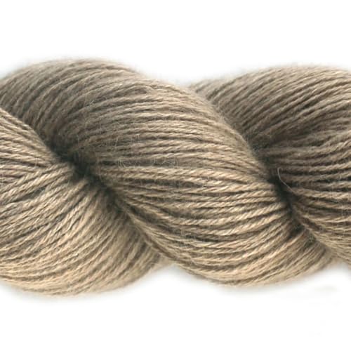 5 Skeins Lotus Yarns Mink & Cashmere Blend Knitting Yarn Skein Soft Crochet Yarn for Fingering Sweater, Scarves, Hats, and Craft Projects Mimi Plus (05-Camel)