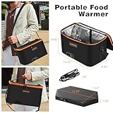 Portable Electric Lunch Box Food Warmer, Mini Personal Microwave Heated Portable Oven, Heated Lunch Box for Outdoor Cooking, Reheating Food for Work, Picnic, Camping, Fishing, and Car or Truck Trips