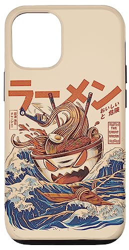 iPhone 12/12 Pro Great Ramen of Kanagawa Japan Ramen Kawaii Noodles Anime Case