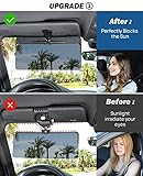 JOYTUTUS Sun Visor for Car, Universal Anti-Glare Polarized Sun Visor Extender Easy to Install, UV400 Car Visor Extension Protect from Glare/UV Ray/Stray Light, Safe Driving for Car