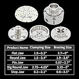 DEEFIINE 4 Inch Wood Lathe Chuck Set 1-1/4“x 8tpi Thread and 1"x8tpi Adapter, Nickel Plated Self Centering 4 Jaw Wood Turning Chuck set(5 jaws)…