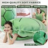 HXIDDANG 63in Multifunctional Giant Wearable Turtle Shell Pillow, Adult Wearable Big Turtle Shell Pillow Weighted Pillow, Green Wearable Anxiety Turtle Shell Body Pillow (Green, 63in)