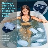 XL Ice Bath Ice Molds - 2-pack 15.4LBS Capacity Giant Ice Cube Molds - Cold Plunge Accessories - Silicone Ice Block Molds for Cold Plunge - Ice Bricks for Cold Plunge or Coolers - Reusable