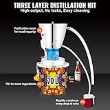 VEVOR Alcohol Still, 18 Gal/70L Alcohol Distiller, Distillery Kit for Alcohol with 304 Stainless Steel Tube & Circulating Pump & Build-in Thermometer & Exhaust Port for DIY Whisky Wine Brandy