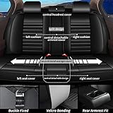 JIAMAOXIN Seat Covers for Volvo XC40 2019-2025 Car Seat Covers Full Set 5 Seats Waterproof Faux Leather Car Seat Cushion Protector Compatible Airbag Black