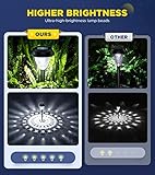 ornesign Ultra Bright Solar Outdoor Lights Decorative 10 Pack, 100% Faster Charge Solar Pathway Garden Lights Up to 12H Auto On/Off, Solar Lights Outdoor Waterproof for Walkway Yard Lawn