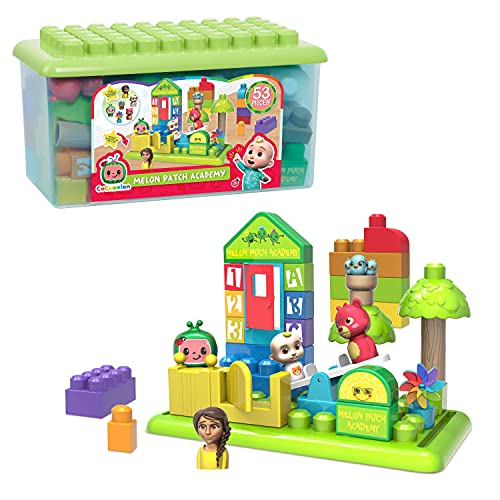CoComelon Just Play Patch Academy, 53 Large Building Blocks Includes 6 Character Figures, Officially Licensed Kids Toys for Ages 18 Month