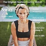 Hair Curling Ribbon Wrap: The Original Sway Heatless Curling Ribbons | Luxe Velour | Mane Label Hair Co. (Black)