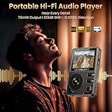 HIFI WALKER H2 HiFi MP3 Player with Bluetooth 5.2, Lossless DSD FLAC Player, Digital Audio Player Hi Res Portable Music DAP Player with 64GB Micro SD Card, Support Up to 256GB