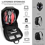 Ruconla LED Backpack Laptop Bag Motorcycle Riding Backpack, Hard Shell LED Motorbike Luggage Bags High-Capacity Helmet, Waterproof Backpack With Programmable Screen