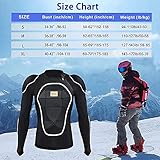 BenKen Motorcycle Jacket with Armor Full Body Armor for Men Pads Shirt Back Chest Shoulder Elbow Protector Protective Gear Protective Jacket Skateboard Snowboarding Protection (Medium)