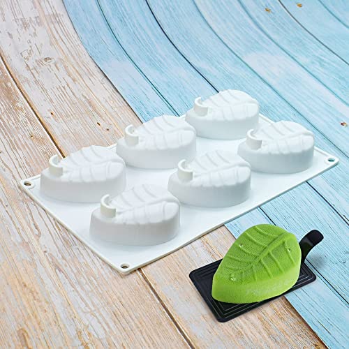 mostsom Silicone Molds Leaf Shape, Non-Stick Food Grade Silicone Molds for Chocolate, Candy, Jelly, Ice Cube (Leaf F)
