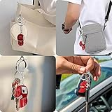 GSHLGAO 5Pcs Red MAGA Hat Metal Keychain,2024 Baseball Cap Keychain,Metal Key Chain Keychain Ring with USA Flag,Make America Great Again Red MAGA Hat Metal Keychain Baseball Cap Keychain