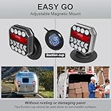 Agrieyes USB-C Wireless Trailer Lights, Adjustable Magnetic Tow Light with Retroreflectors, Rechargeable Towing Light Kit Reverse for Trucks, Boat, RV, Vehicle, Caravan