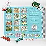 Sticker Book for Kids 2-4, 500+ Kids Stickers, Cars, Trucks, Planes & Trains 12 Coloring Pages 12 Side by Side Scenes, Fun Toddler Travel Activity Coloring and Sticker Books for Ages 4-8 + 8-10