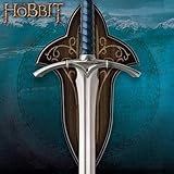 Gandalf's Glamdring Sword | The Hobbit Trilogy Replica | Stainless Steel Blade | Wooden Display Plaque | Certificate of Authenticity | 47 5/8" Overall