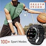 SEDSEY 1.39" IPS Screen Smart Watches for Men Rugged Tactical Fitness Tracker with Call (Answer+Dial) Heart Rate SpO2 Sleep Monitor 120+ Sport Modes Waterproof Sport Smartwatch for Android iOS