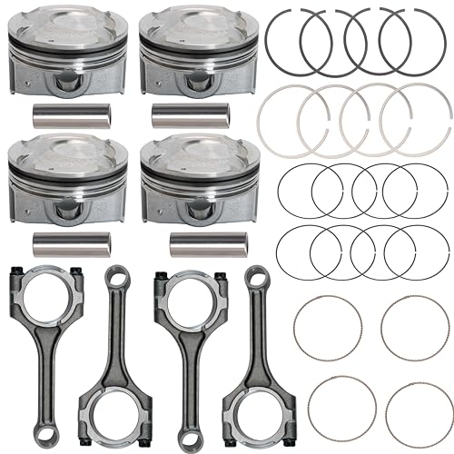 Connecting Rod Piston Kit fits for Kia Rio 1.6L DOHC 2010-2017, fits for Hyundai Accent/Veloster 1.6L DOHC 2012-2016 fit for G4FD Engine 23041-2B600, 23041-2B610