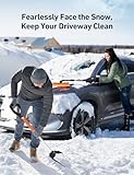 AstroAI 2" 1 Ice Scraper & Snow Shovel Kit, 47.2" Ice Scrapers for Car Windshield and 360° Pivoting Snow Brush, Extendable Snow Shovel with Foam Grip for Car, Trucks, SUVs, Vehicles（Orange）