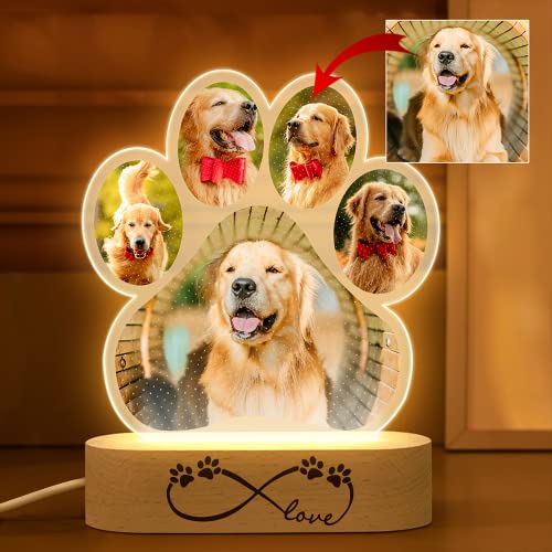 Personalized Custom Dog/Cat Pet Photo Night Light Animal Picture 3D Acrylic USB Night Lamp Customization Fancy Gift Dropshipping (D)