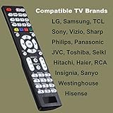 Universal TV Remote for Samsung,LG, Sony, Sharp, Vizio, Philips, Toshiba, Hitachi, Sanyo, JVC, TCL, Hisense, Vestel, Seiki, Insignia, Magnavox, haier, Panasonic All Series TV