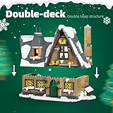 Mould King 16049 Christmas Cottage Model Kit, Winter Snow House Building Sets, Double Layer Structure House Gift for Kids/Adult, 766 Pieces Christmas Decoration for Home