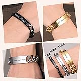 ChainsHouse Custom Stainless Steel Link ID Bracelet Metal 15mm 21cm Chunky Metal Bracelet Man Bangle