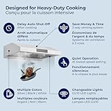 Hauslane Range Hood 30 Inch - Under Cabinet Range Hood 30 Inch, Stainless Steel Kitchen Hood, Vent Hood 30 Inches, Stove Vent Hood for Kitchen, Kitchen Vent Hoods 30 Inch with LED - Chef Series PS18