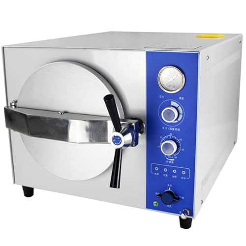 VIBURISH 24Litres Rapid Steam Sterilizer High Pressure Temperature Stainless Steel Lab Table Top Automatic Steam Autoclave Sterilization Equipment (TM-XB24J)