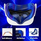 Compatible with Oculus Quest 2 Accessories, Silicone Face Cover, VR Shell Cover,for Quest 2 Touch Controller Grip Cover,Protective Lens Cover,Disposable Eye Cover (Colorful B)