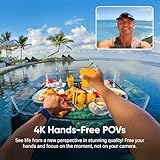 Insta360 GO 3S - 128 GB Action Bundle Black 4K Tiny Portable Vlogging Camera, Hands-Free POVs, Mount Anywhere, Stabilization, 140 Min Battery Life, 10m Waterproof, Pet POV