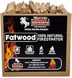 10 lbs. Fatwood Fire Starter Sticks, Perfect Fire Starters for Fire Pit, Campfires, Fireplaces, Bonfires, BBQ & Wood Stoves, Easy to Start a Fire with Just 2 Sticks, Camping Essentials (10 Pound Box)