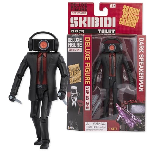 SKIBIDI Toilet Deluxe 6 inch Figure, Dark Speakerman Collectible Figure, Officially Licensed Toilet Merch