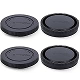 2 Pack E Mount Body Cap & Rear Lens Cover for Sony A6700 A6600 A6500 A6400 A6300 A6100 A6000 A5100 ZV-E10 ZV-E1 A7C II A7CII A7CR A7 A7II A7III A7IV A7R A7RII A7RIII A7RIV A7RV A7S II III A9 II III A1