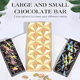 Fimary 2 Pcs Chocolate Bar Mold Deep Silicone Large Chocolate Molds Break Apart Pyramid Shape Thick Candy Bar Molds