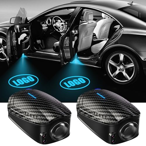 SPOBODY 2PCS Custom Car Door Light Projector Led Car Door Projector Rechargeable HD Car Welcome Courtesy Ghost Shadow Lamp Fit for All Cars (for JEEE-PPP)