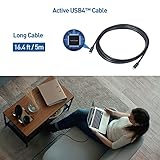 Cable Matters 20Gbps Active USB4 Cable 16.4 ft / 5m, Supports Up to [4K@60Hz Video, 60W Charging, 20Gbps Data Transfer] Compatible with Thunderbolt 4, USB C for VR Headset, MacBook, XPS, Surface Pro