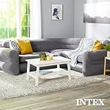 Intex 68575EP Inflatable Corner Sofa with 2 68564EP Ultra Lounge Chairs & Ottomans, Indoor Use, Cupholders, 2-in-1 Valve, 880lb/220lb Capacity