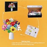 SIENON Flower Bouquet Building Set-1064 PCS 12 Kinds of Flowers Botanical Collection, Building Blocks Flower Brick Toys Creative Project for Home Room Décor Valentines’ Day Christmas Birthday