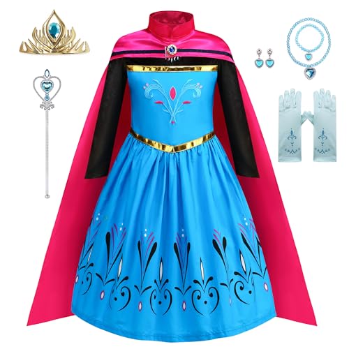 LURLEEZ Elsa Coronation Dress, Elsa Costume For Girls, Elsa Dress For Girls Frozen Role Play Birthday Party Halloween