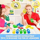 Alphabet Learning Toys Ice Cream ABC Letter Matching Toy Preschool Educational Montessori Toy Smart Color Sorting Kids Christmas Gift for Boys Girls Age 2 3 4 5+